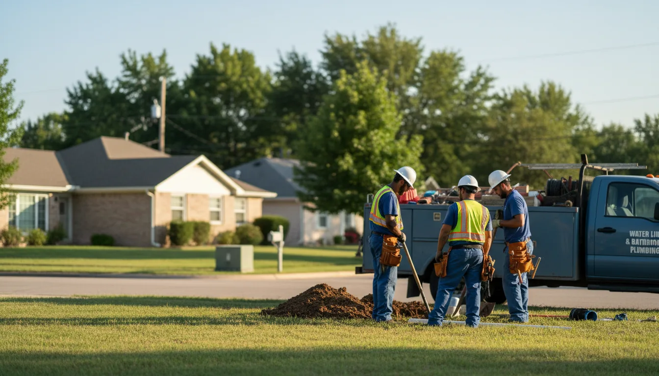 Residential water line and bathroom plumbing service in Patricksburg, IN